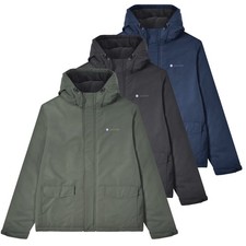 Mens Lambretta Padded Hooded Classic Badge Jacket Coat Sizes S to 4XL