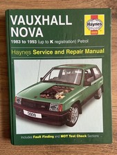HAYNES MANUAL VAUXHALL NOVA