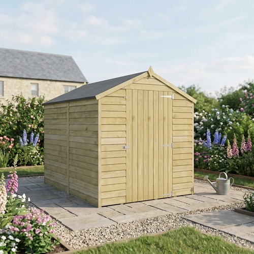 8x6 wooden garden - garden, overlap