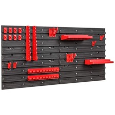 WALL MOUNTED TOOL PEG BOARD 772mm x 390mm 22 ELEMENTS GARAGE STORAGE BINS