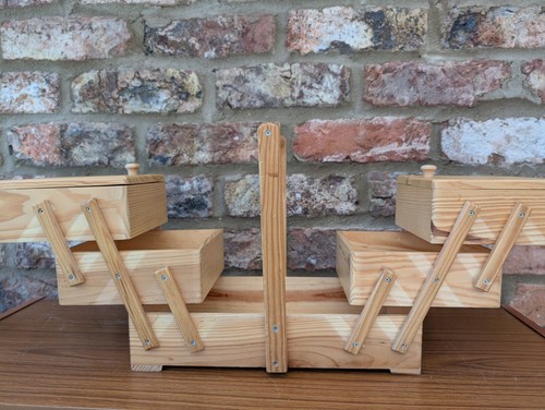 Vintage wooden sewing box - sewing,