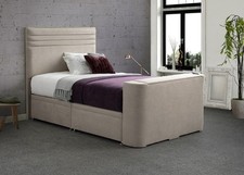 Plush Velvet Divan TV Bed