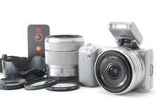 [ EXC+5 ] SONY Alpha α NEX-5 14.2MP Digital Camera w/18-55mm 16mm Lang JP JAPAN