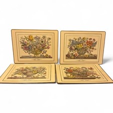 Vtg PIMPERNEL PLACEMATS SIGNATURE COLLECTION SET OF 4-ENGLAND w/ Hanging Hooks