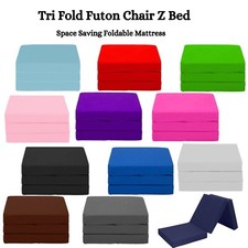 Water Resistant Single Fold Out Futon Chair Z Bed Foam Mattress Guest Bed