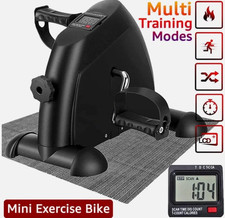 Adjustable Mini Exercise Bike Pedal Exerciser Arm Leg Cycle Machine Resistance
