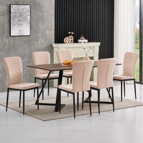 Set modern velvet dining - 6,