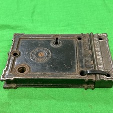 Antique Whipple Mfg. Rim Lock Mortise Night Latch Cast Iron Keeper No Key
