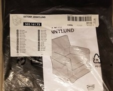 IKEA Ektorp Jennylund Armchair Slipcover IDEMO BLACK Chair Cover Cotton LAST 