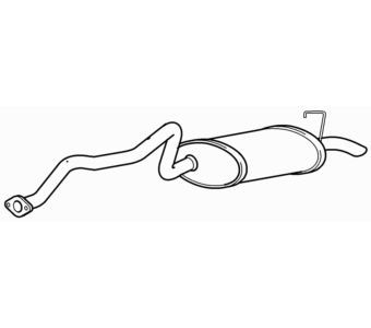 Rear exhaust silencer - exhaust,