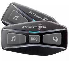 Pair Intercom Slim Motorcycle Helmet Bluetooth 5.0 INTERPHONE Ucom 4 Set 1000mt