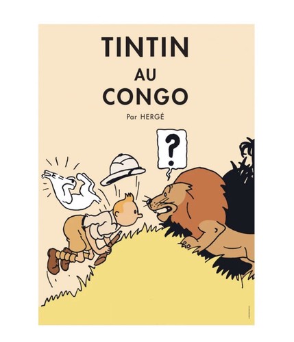 Tintin poster congo - tintin,