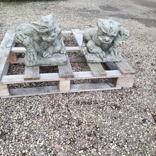Cast stone pair - cast,