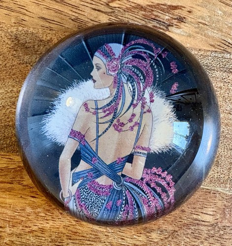 Vintage heavy glass - heavy, deco