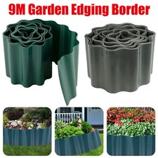 9M Flexible Plastic Outdoor Garden Grass Lawn Wall Path Edging Edge Border Roll