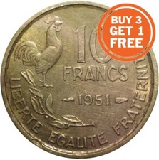 10 FRENCH FRANCS 1950 TO 1958