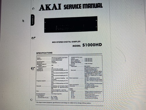 Akai 1000hd service manual - akai,