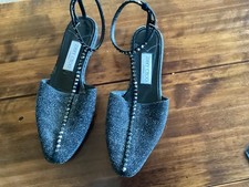 Jimmy Choo Flat Black Glitter