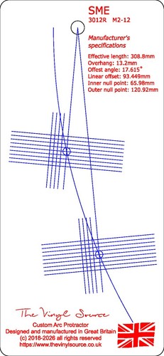 Cartridge arc protractor for - arc,