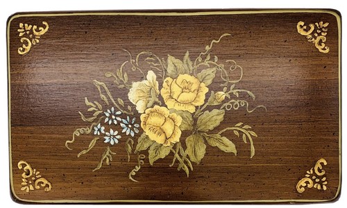 Vintage hand painted floral - hand,