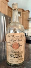 Old Ryan Rye High Grade Whiskey Qt Bottle Woolner Distilling KY Paper Label