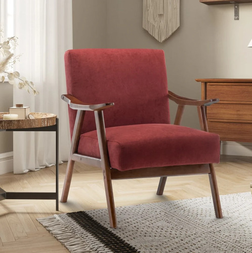 Burgundy selma accent chair - burgundy,