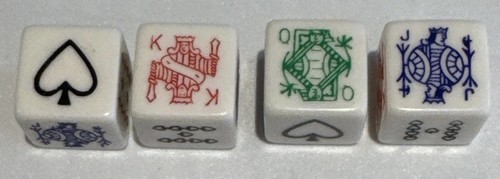 Set vintage poker dice - 4,