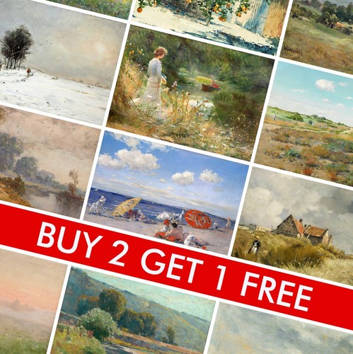 Vintage landscape art posters - art,