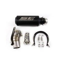 For Suzuki GSXR1000 GSXR1000R 2012-2025 Exhaust Mid Pipe Slip on Muffler Black