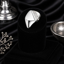 Men sterling silver signet - men's,