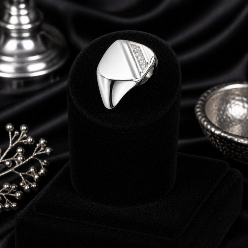Men sterling silver signet - men's,