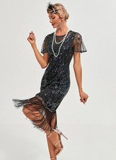 1920's Sequins Fringed Evening