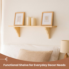 Natural Wood Wooden Shelf