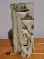 Carn Cornish Art Pottery Vase - brutalist abstract stepped design  J Beusmans