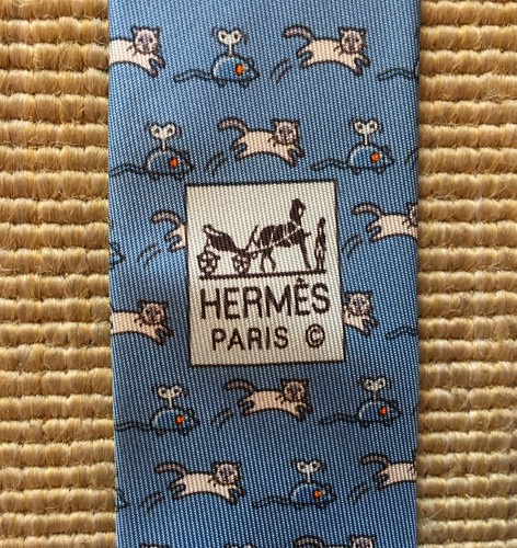 Hermès 100 silk tie - 🐈,