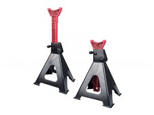 6 Ton Axle Stands -Pair - Ratchet Type - High Strength Large Base 370mm - 610mm