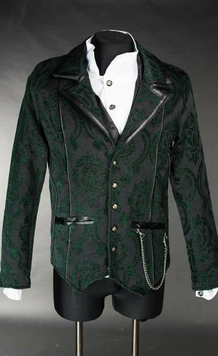 Dracula clothing green - clothing, brocade