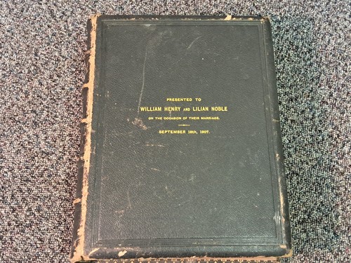 Antique leather bound bible - leather,