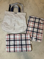Maclaren Pram Bag - Owen Smart Set Grey Tartan - with Seat Liner & Buggy Blanket