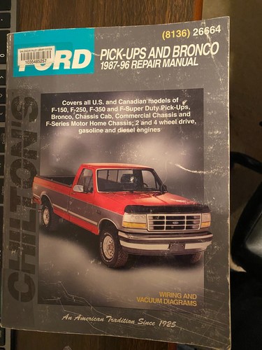 Chiltons ford pick ups - chiltons,