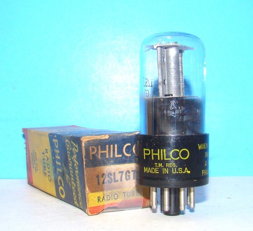 12sl7gt philco nos radio - nos,