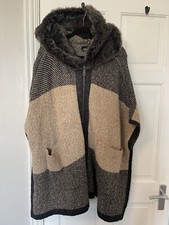 Zara Knit Poncho Cape Jacket