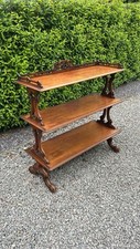 Victorian Mahogany Gothic Style 3 Tier Buffet/Dumb Waiter. 