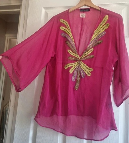 Antik batik pink - batik, silk