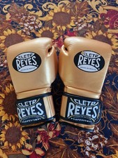 Cleto Reyes boxing gloves sparring 12oz - gold - authentic - new