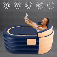 Inflatable Bathtub Foldable SPA Bathtub Blue For Outdoor Travel/Family Bathroom