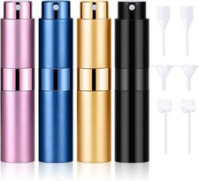 4PCS 8ML Refillable Perfume Atomizer Travel, Portable Mini Pocket Perfume Atomiz