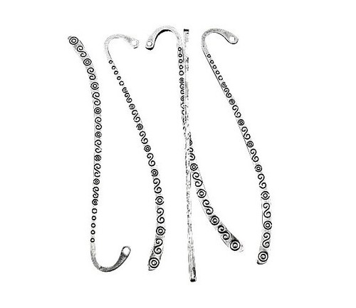 Silver tone swirl - swirl, 1