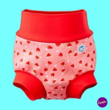 SPLASH ABOUT Unisex Swim Diaper, Neoprene Happy Nappy Duo Strawberry, 0–3 Months