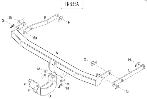Towtrust fixed flange - towtrust, towbar